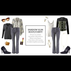 CAbi #3042R Shadow Slim Curvy Bootcut Jeans